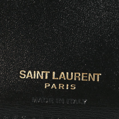 Saint Laurent Calfskin Techno Credit Card Wallet Black 8 of 12