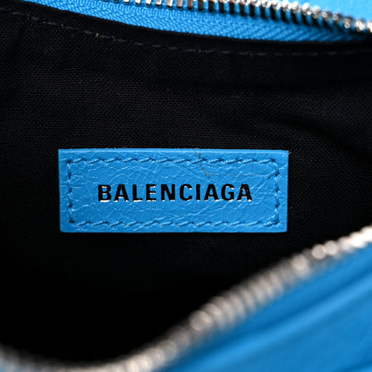Balenciaga Agneau Arena Le Cagole Shoulder Bag XS Cyan 7 of 14