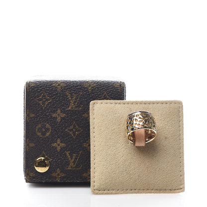 Louis Vuitton 18K Yellow Gold Monogram Résille Wide Ring 50 5.25 5 of 5