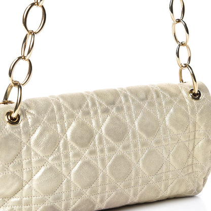 Christian Dior Metallic Lambskin Cannage Small Rendezvous Flap Gold 16 of 18