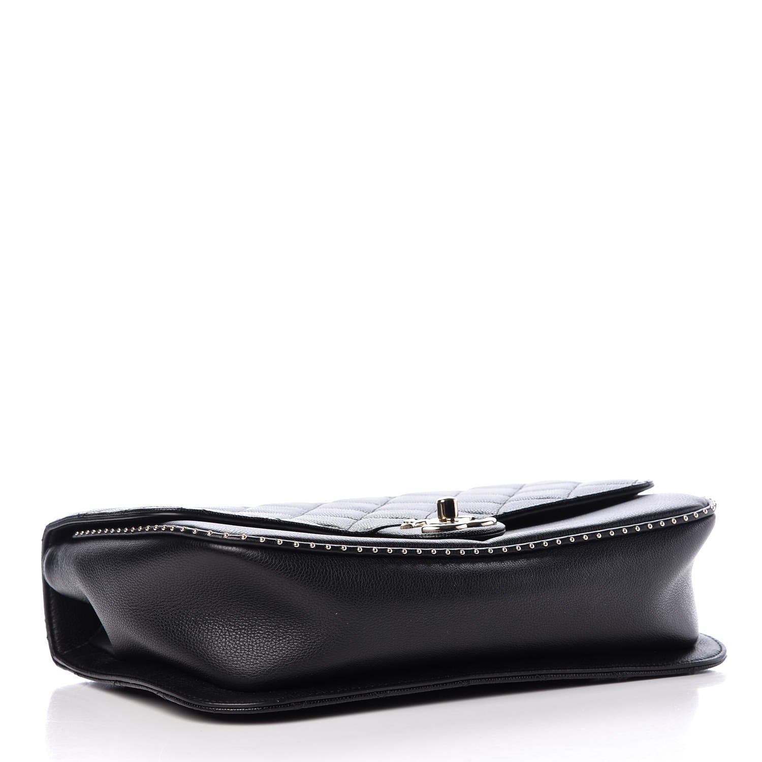 Chanel Caviar Quilted Large Studded Flap Black 4 of 8