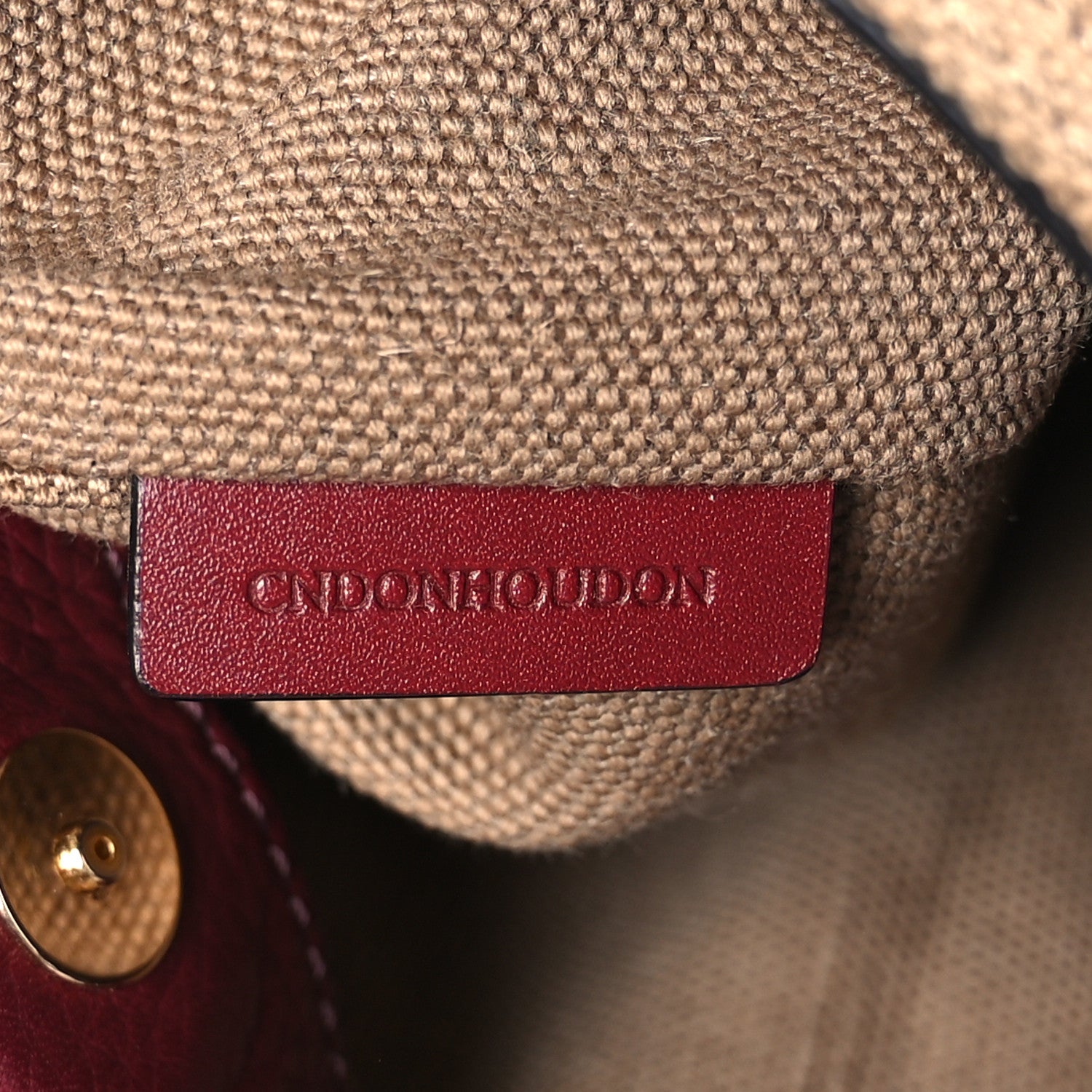 Burberry Canvas Mega Check Mini Ashby Tassel Crossbody Burgundy Red 8 of 12