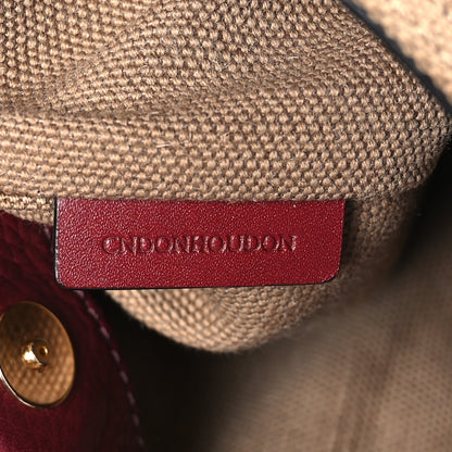 Burberry Canvas Mega Check Mini Ashby Tassel Crossbody Burgundy Red 8 of 12