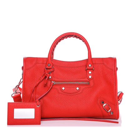 Balenciaga Vibrato Calfskin Classic Silver Hardware S City Rouge Cerise 1 of 7