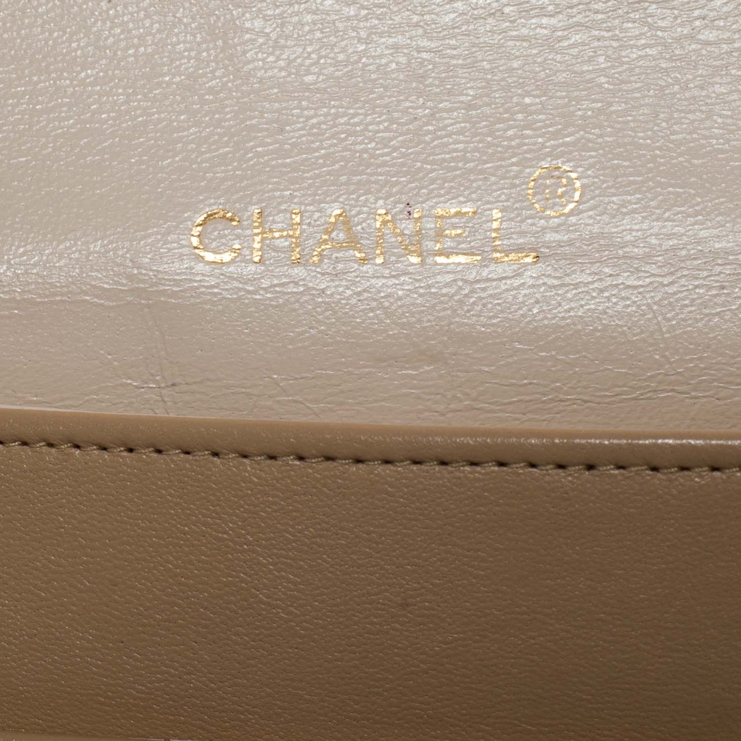 Lambskin Flap Bag Beige