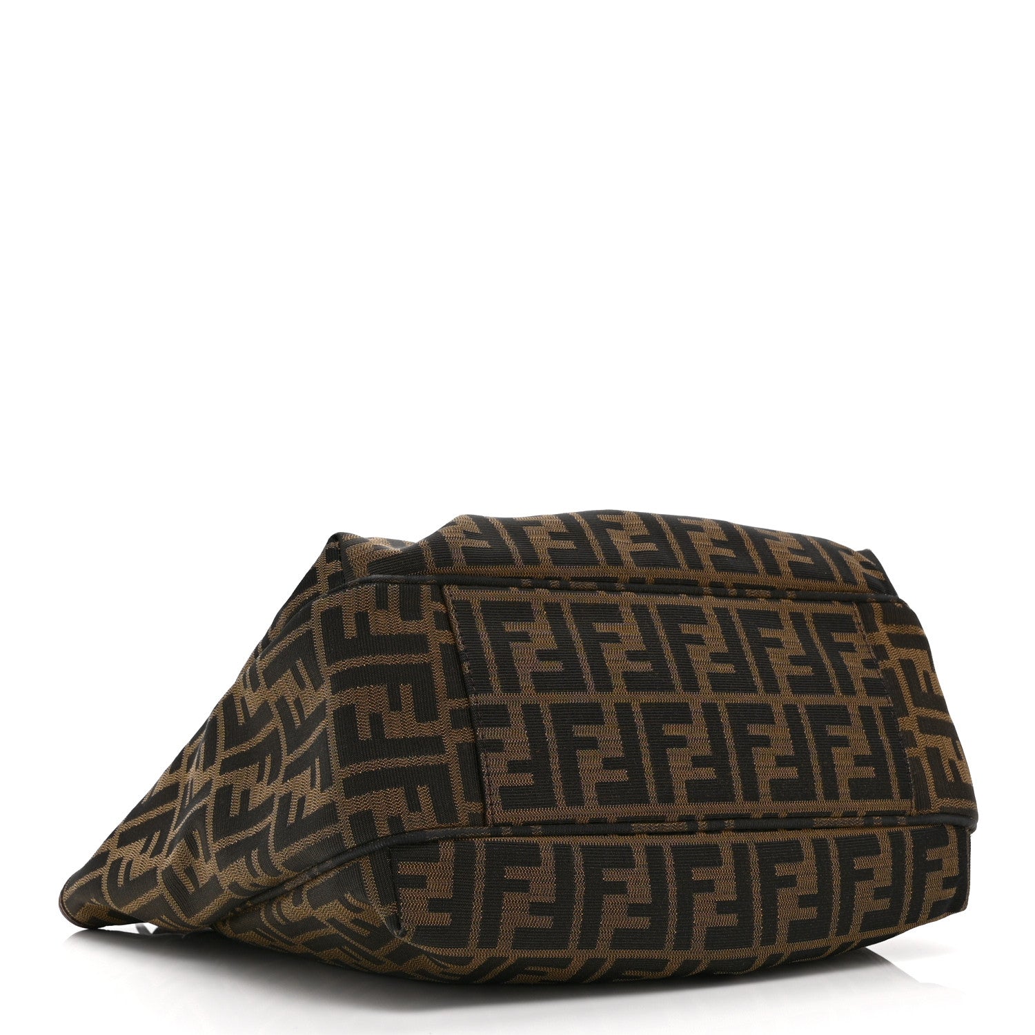 Fendi Zucca Vitello Artic Medium Shopping Tote Tobacco Castagna 4 of 13