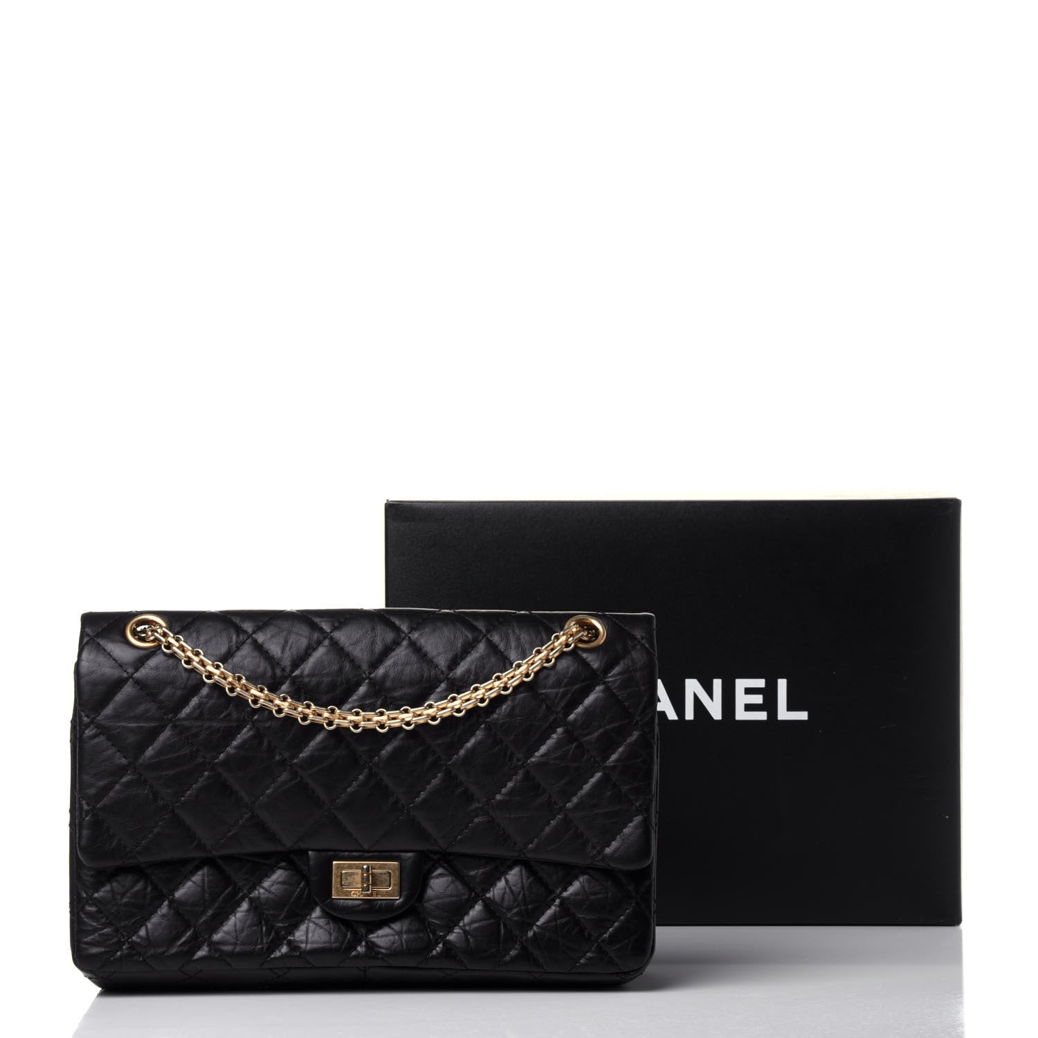 Chanel Aged Calfskin Quilted 2.55 Reissue 226 Flap Black 11 of 11