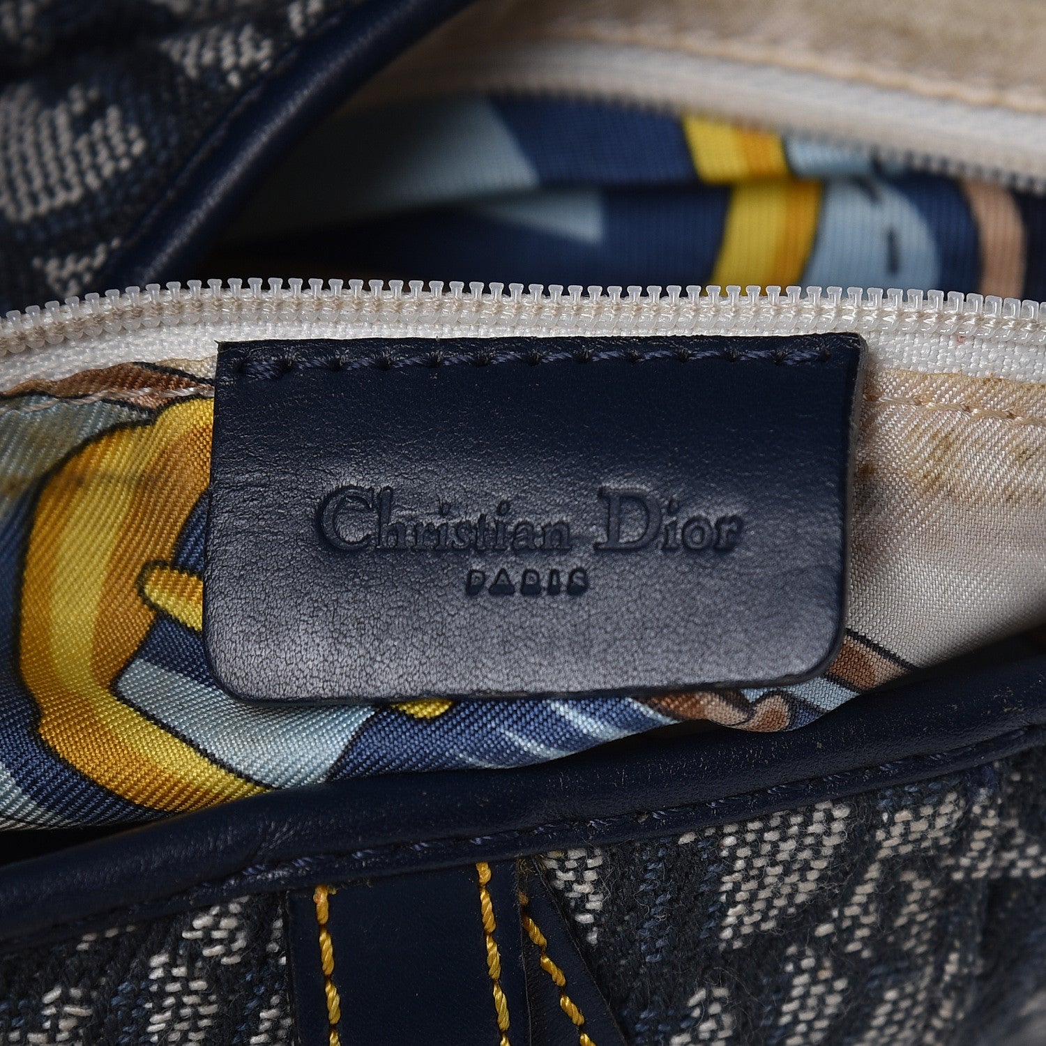 Christian Dior Monogram Saddle Bag Blue 6 of 14