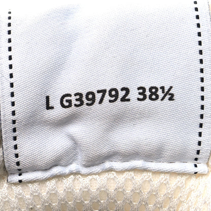 Chanel Fabric Laminated Calfskin Stretch CC Sneakers 38.5 White Silver 6 of 8