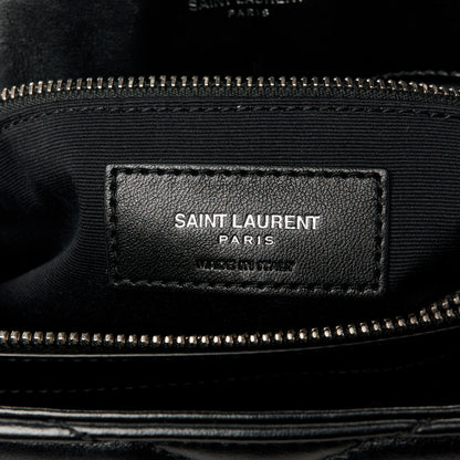 Saint Laurent Calfskin Y Quilted Monogram Medium Loulou Chain Satchel Black 7 of 11