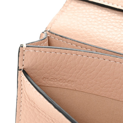 Chloe Calfskin Alphabet Card Holder Cement Pink 8 of 11