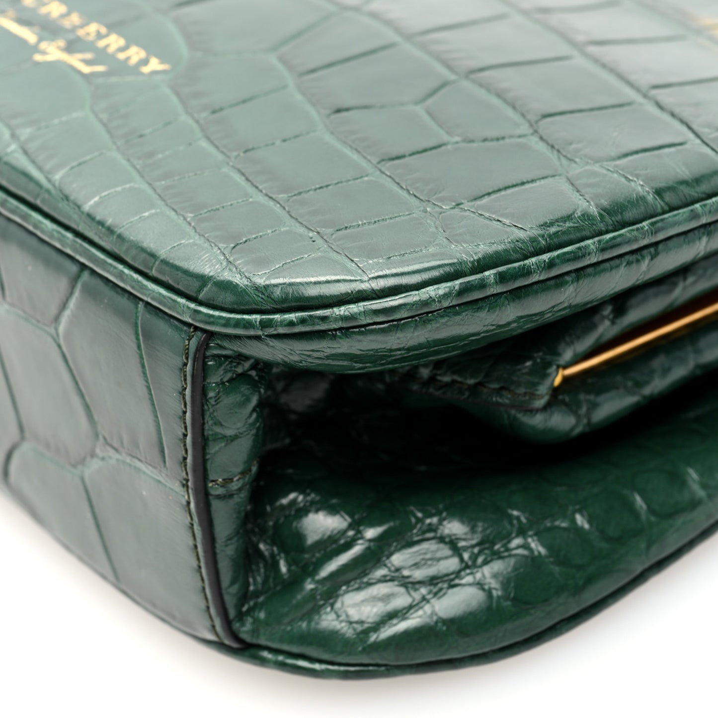 Alligator Small Frame Bag Dark Green