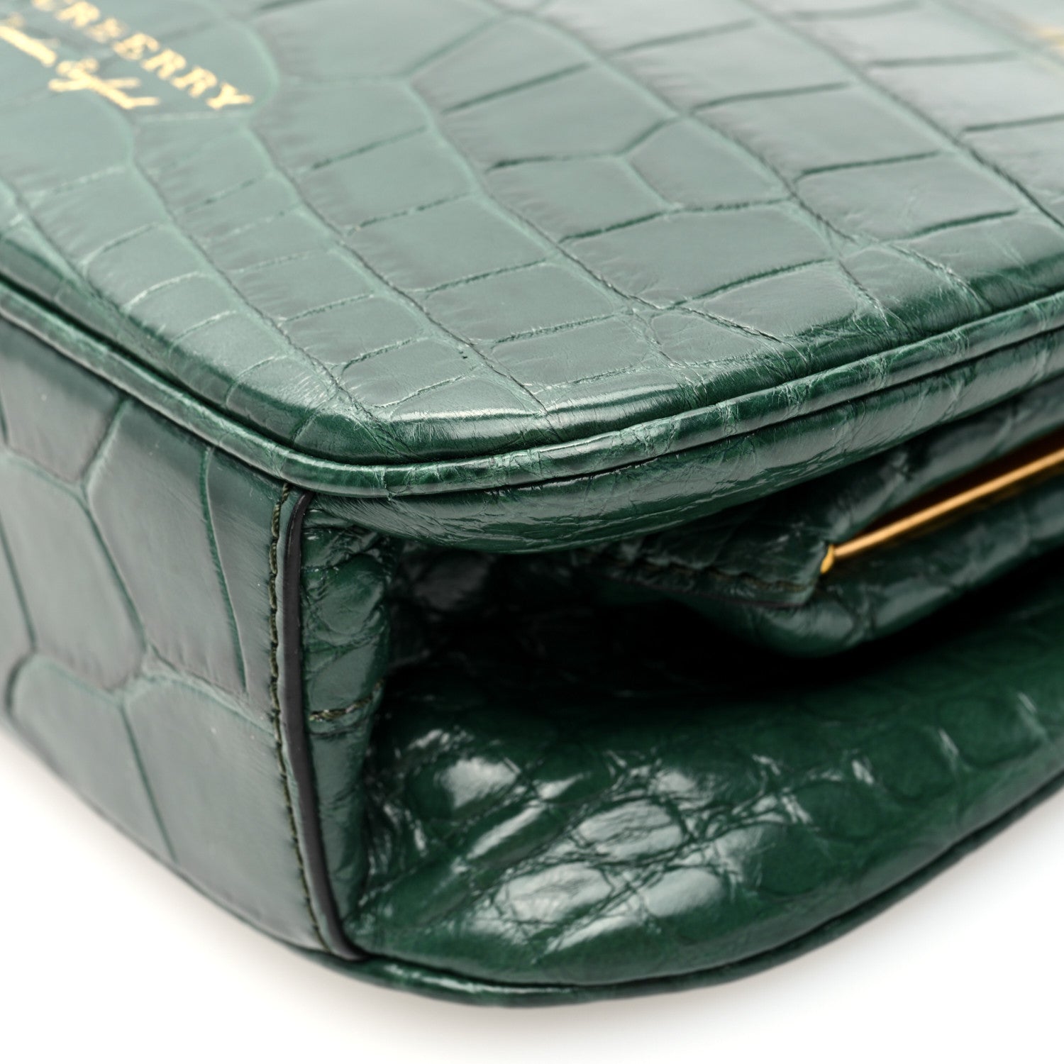 Burberry Alligator Small Frame Bag Dark Green 9 of 9