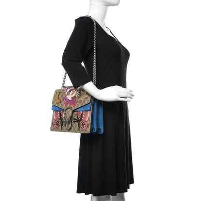 Gucci GG Supreme Monogram Embroidered Medium Dionysus Shoulder Bag Blue 3 of 19