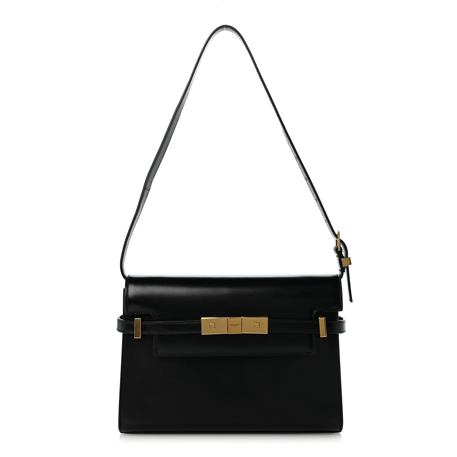Saint Laurent Smooth Calfskin Small Manhattan Shoulder Bag Black 1 of 12