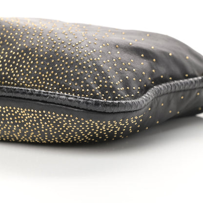 Jimmy Choo Lambskin Zoe Studded Hobo Black 9 of 15