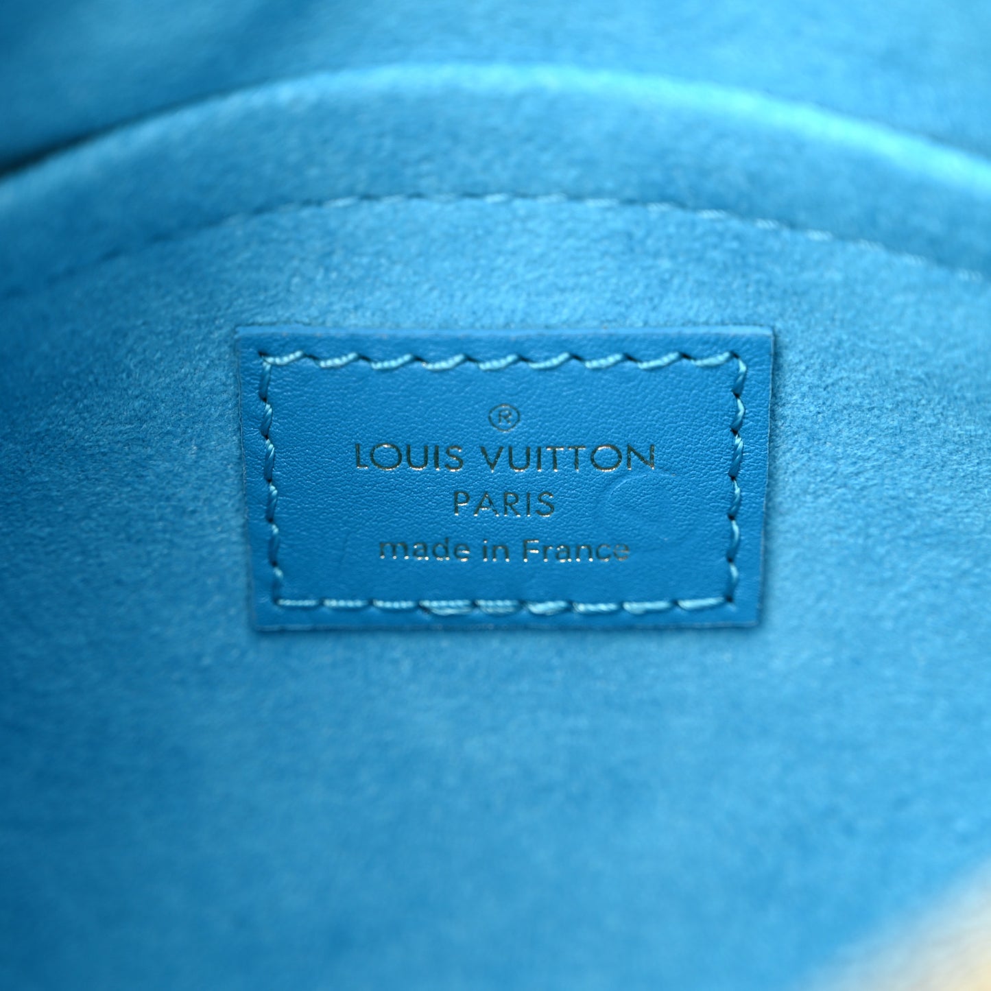 Calfskin Nanogram Embossed Speedy 20 Bleu