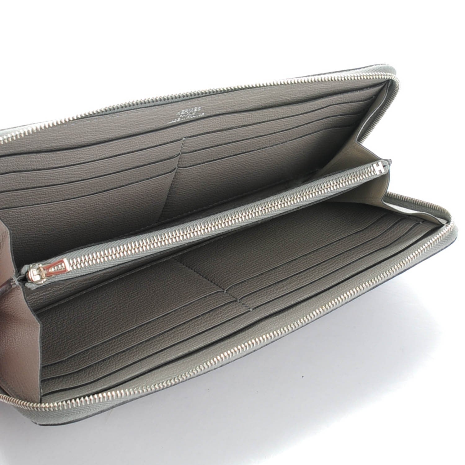 Hermes Ostrich Azap Wallet Gris Tourterelle 5 of 8