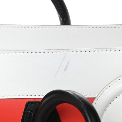 Celine Smooth Calfskin Mini Tri-Color Luggage Vermillion 11 of 17