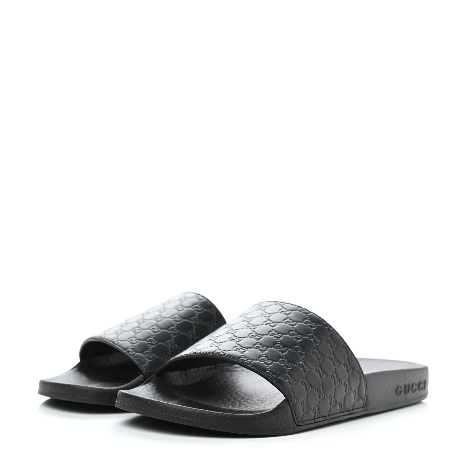 Gucci Microguccissima Slide Sandals 35 Black 3 of 9
