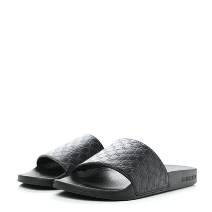 Gucci Microguccissima Slide Sandals 35 Black 3 of 9