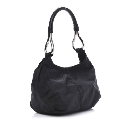Prada Tessuto Nylon Vitello Hobo Black 3 of 10