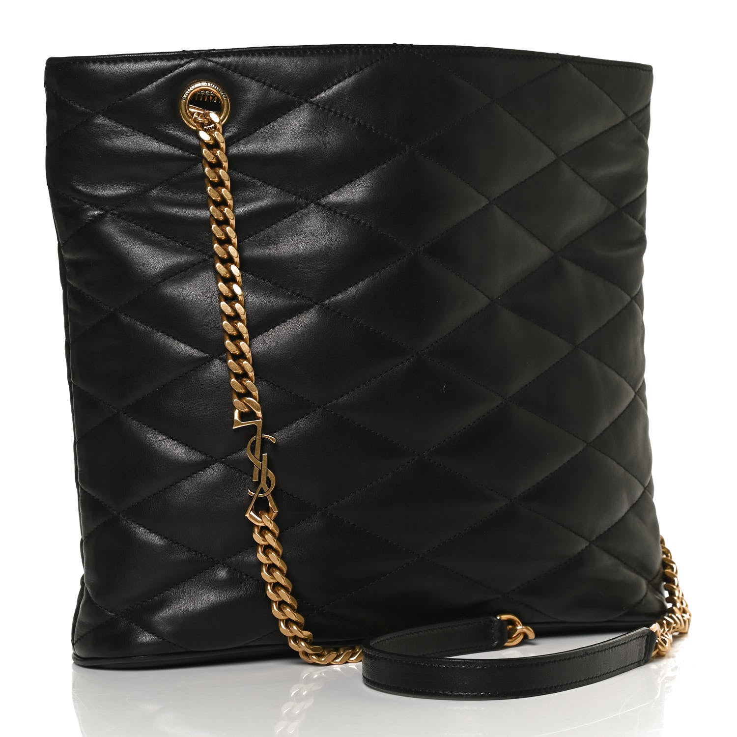 Saint Laurent Lambskin Quilted Lolita Bucket Bag Black 4 of 11