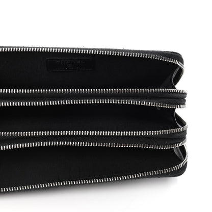 Chanel Caviar Quilted Triple Zip Wallet Black 4 of 5