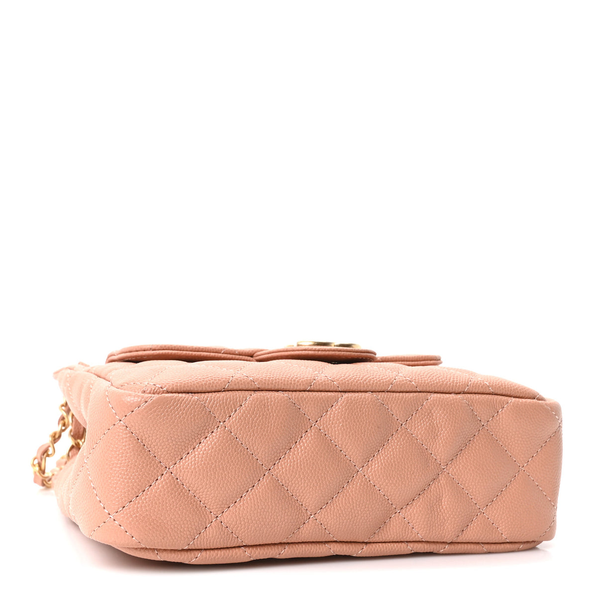 Chanel Caviar Quilted Small Wavy CC Hobo Coral 4 of 11