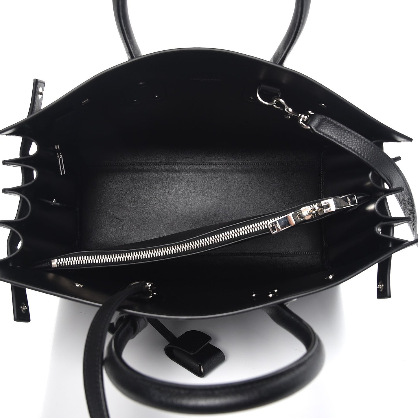 Grained Calfskin Small Sac De Jour Black