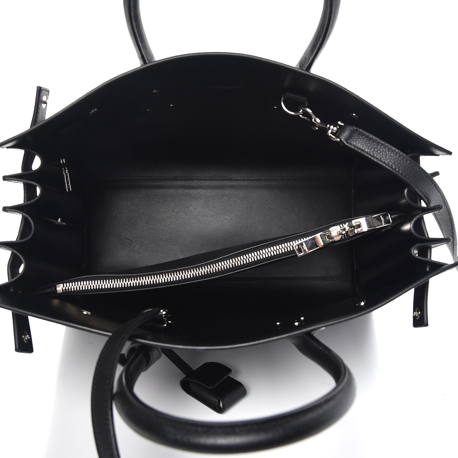 Saint Laurent Grained Calfskin Small Sac De Jour Black 6 of 11