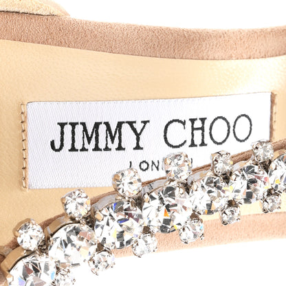 Jimmy Choo Suede Crystal Bee 85 Pumps 40 Ballet Pink 8 of 9