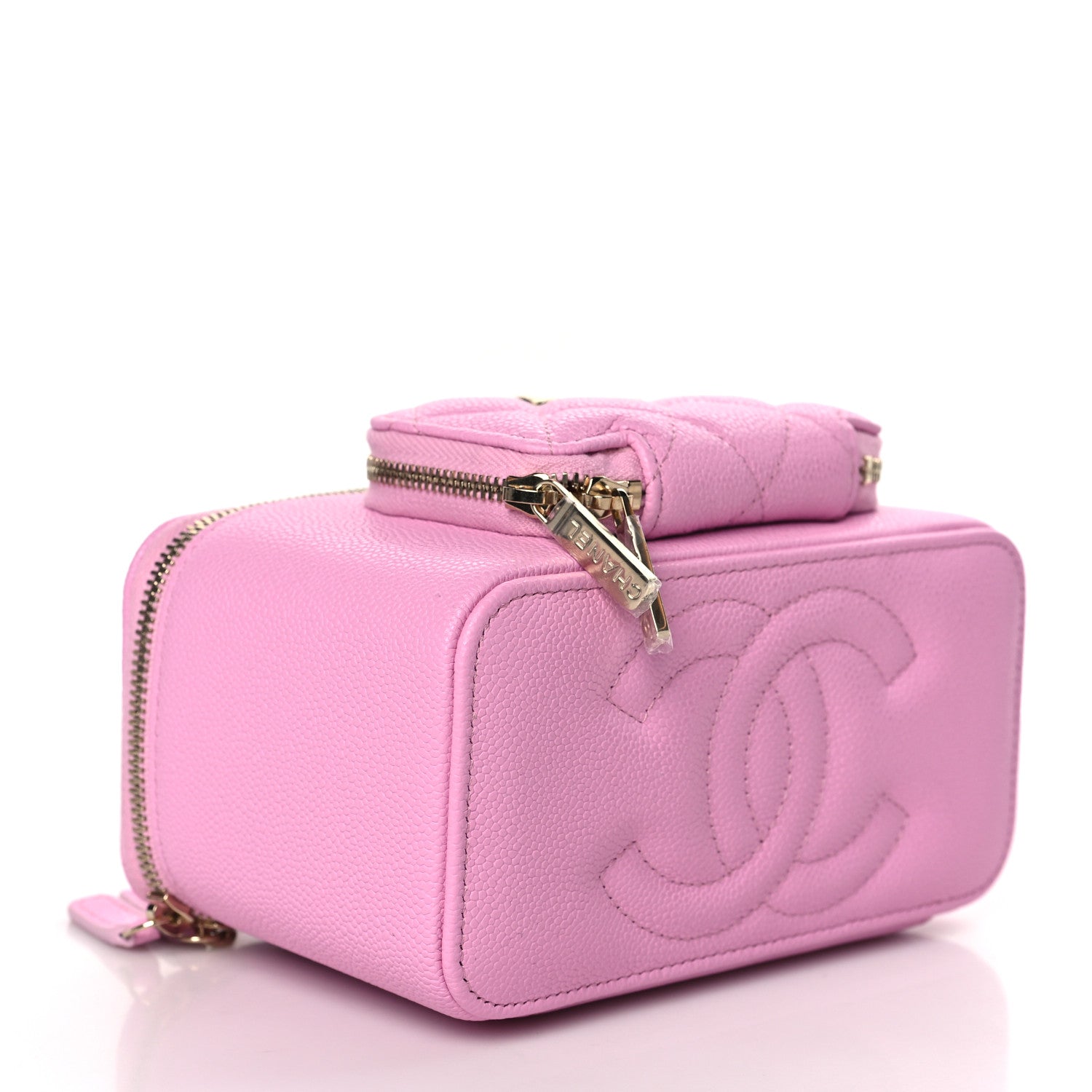 Chanel Caviar Quilted Top Handle Pocket Vanity Case Lilac 4 of 10