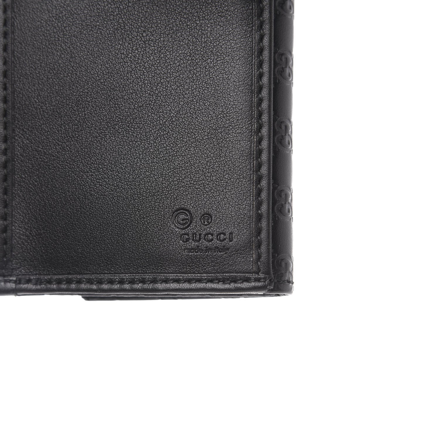 Microguccissima Continental Flap Wallet Black