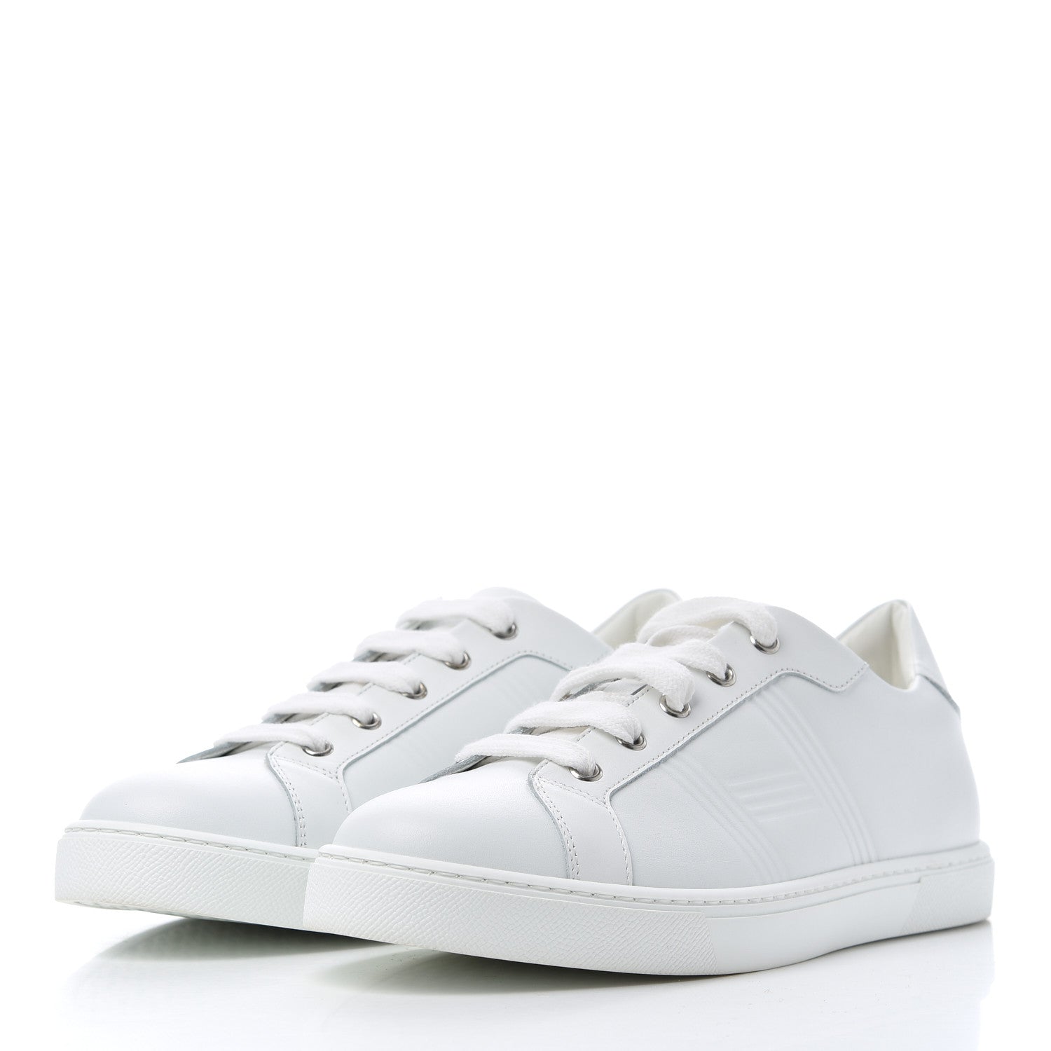 Hermes Calfskin Womens Advantage Sneakers 39.5 White 3 of 9