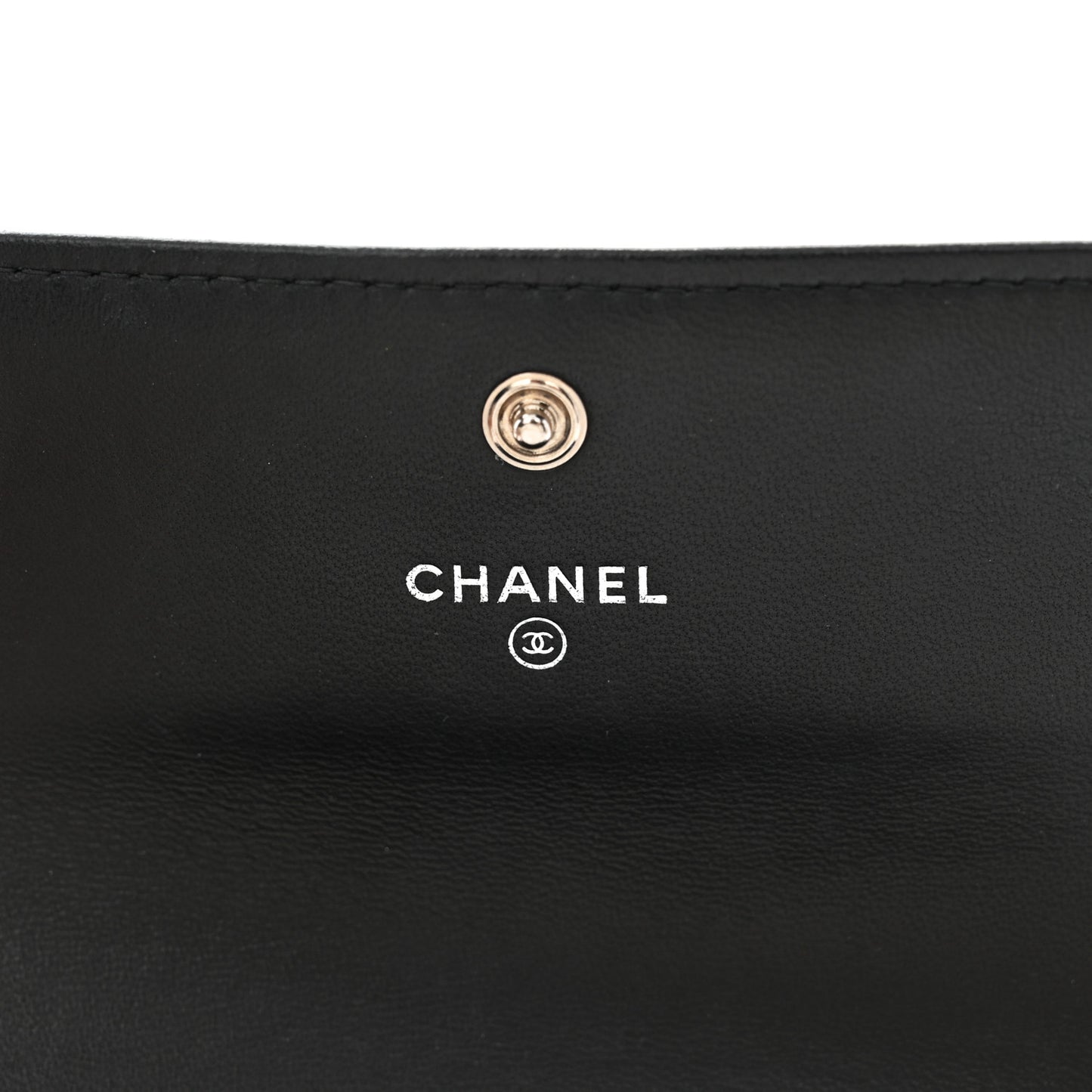 Lambskin Quilted Medium Boy Flap Wallet Black