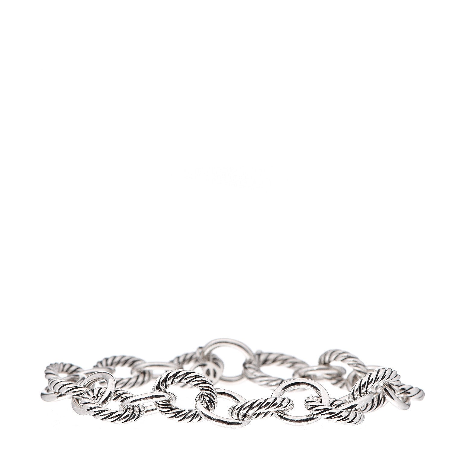David Yurman Sterling Silver 10mm Medium Oval Link Bracelet 1 of 3
