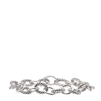 David Yurman Sterling Silver 10mm Medium Oval Link Bracelet 1 of 3