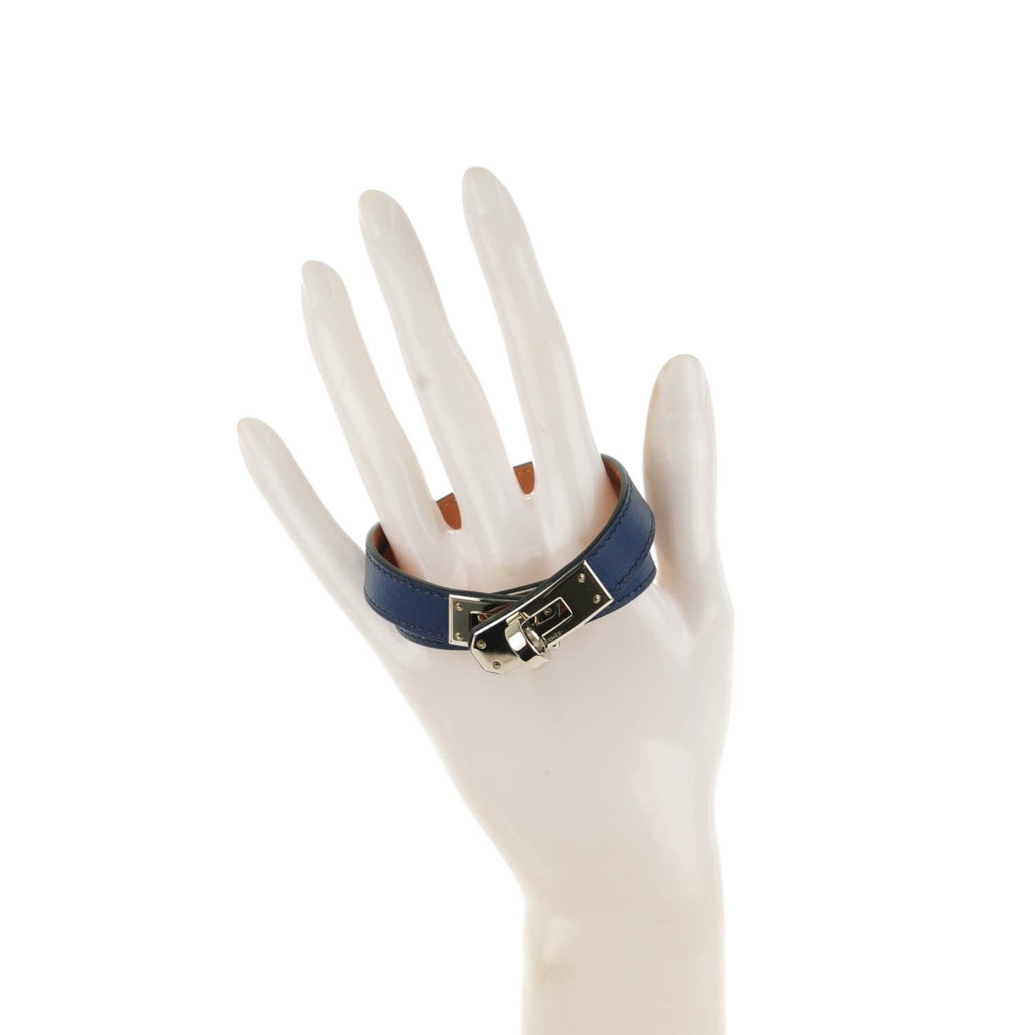 Hermes Swift Kelly Double Tour Bracelet M Bleu Saphir 2 of 7