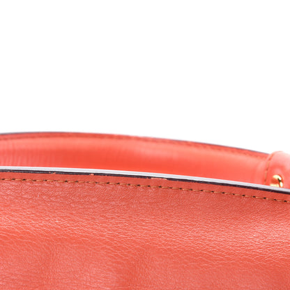 MCM Grained Calfskin Top Handle Satchel Orange 12 of 16