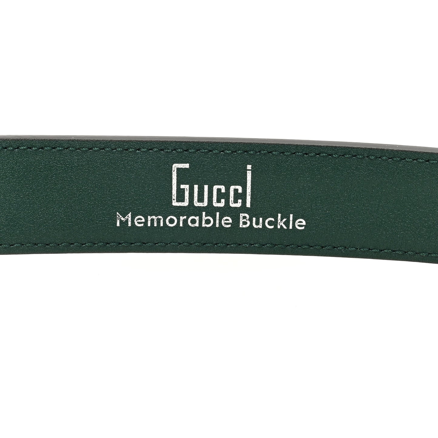 Ciny Lux Calfskin G Cube Memorable 25mm Belt 95 38 Vintage Green