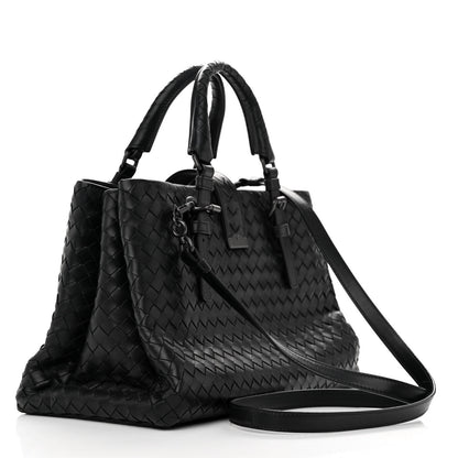 Bottega Veneta Light Calf Intrecciato Small Roma Black 3 of 12