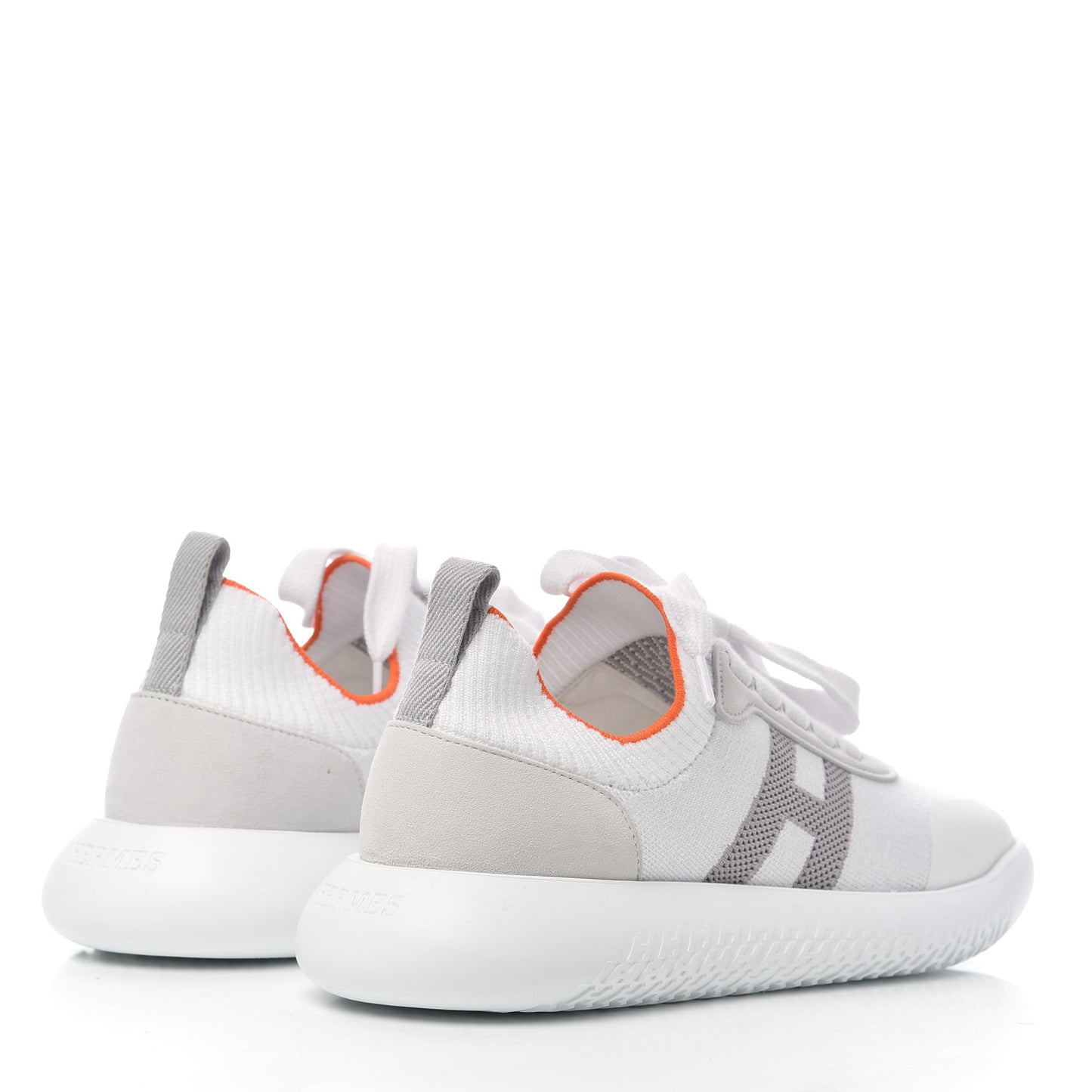 Knit Suede Goatskin Womens Crew Sneakers 36 White Gris