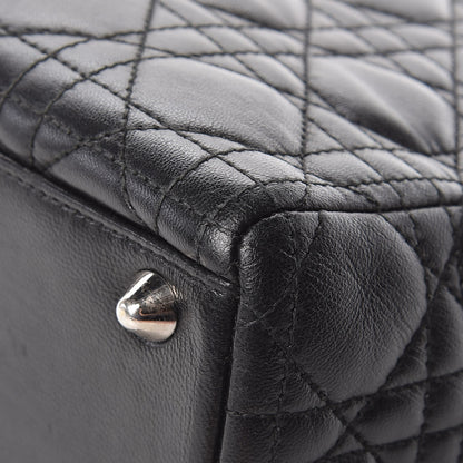 Christian Dior Lambskin Cannage Large Lady Dior Black 10 of 13