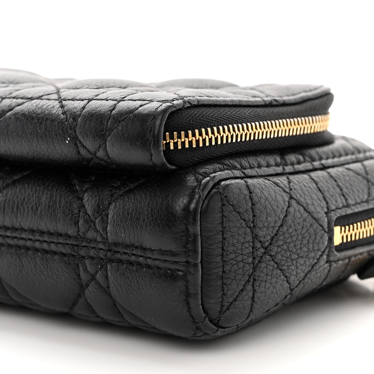Supple Calfskin Caro Double Pouch Black