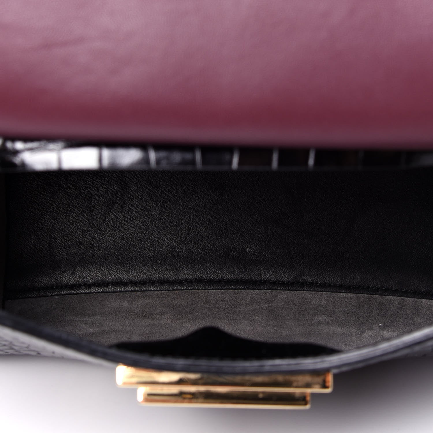Givenchy Calfskin Crocodile Embossed Mini Mystic Shoulder Bag Black 5 of 11