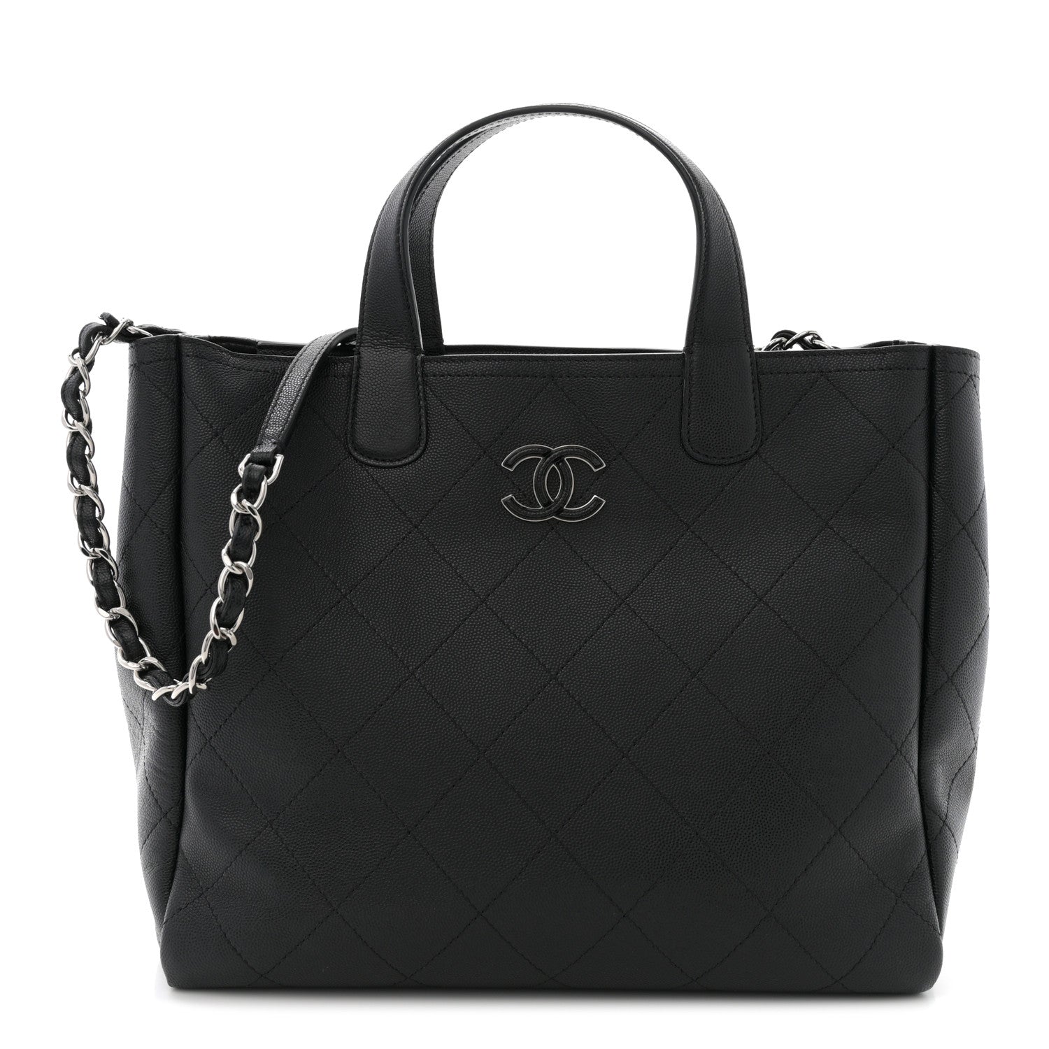 Chanel Caviar Stitched Medium Lady Coco Shopping Tote Black 1 of 10