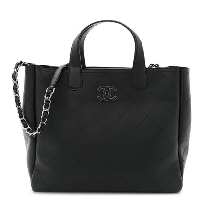 Chanel Caviar Stitched Medium Lady Coco Shopping Tote Black 1 of 10