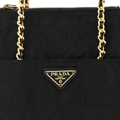 Prada Nylon Tessuto Quilted Shoulder Bag Black 7 of 10