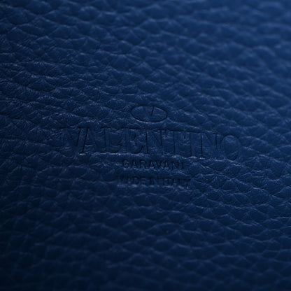 Valentino Garavani Pebbled Calfskin Medium Rockstud Flip Lock Crossbody Bag Peacock 6 of 9